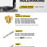 Kennametal holemaking special offers 2024 jan-april details